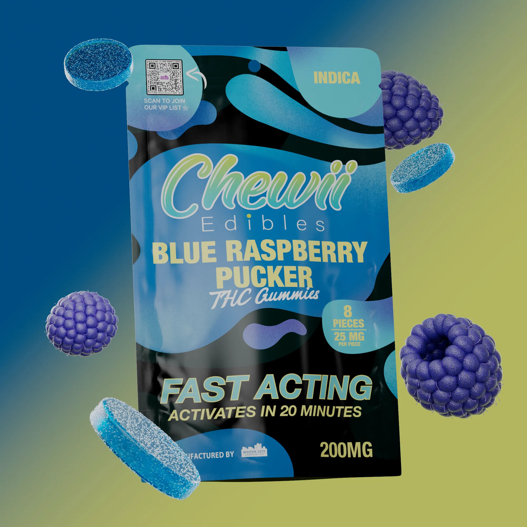 Blue Raspberry Pucker Gummies (I)