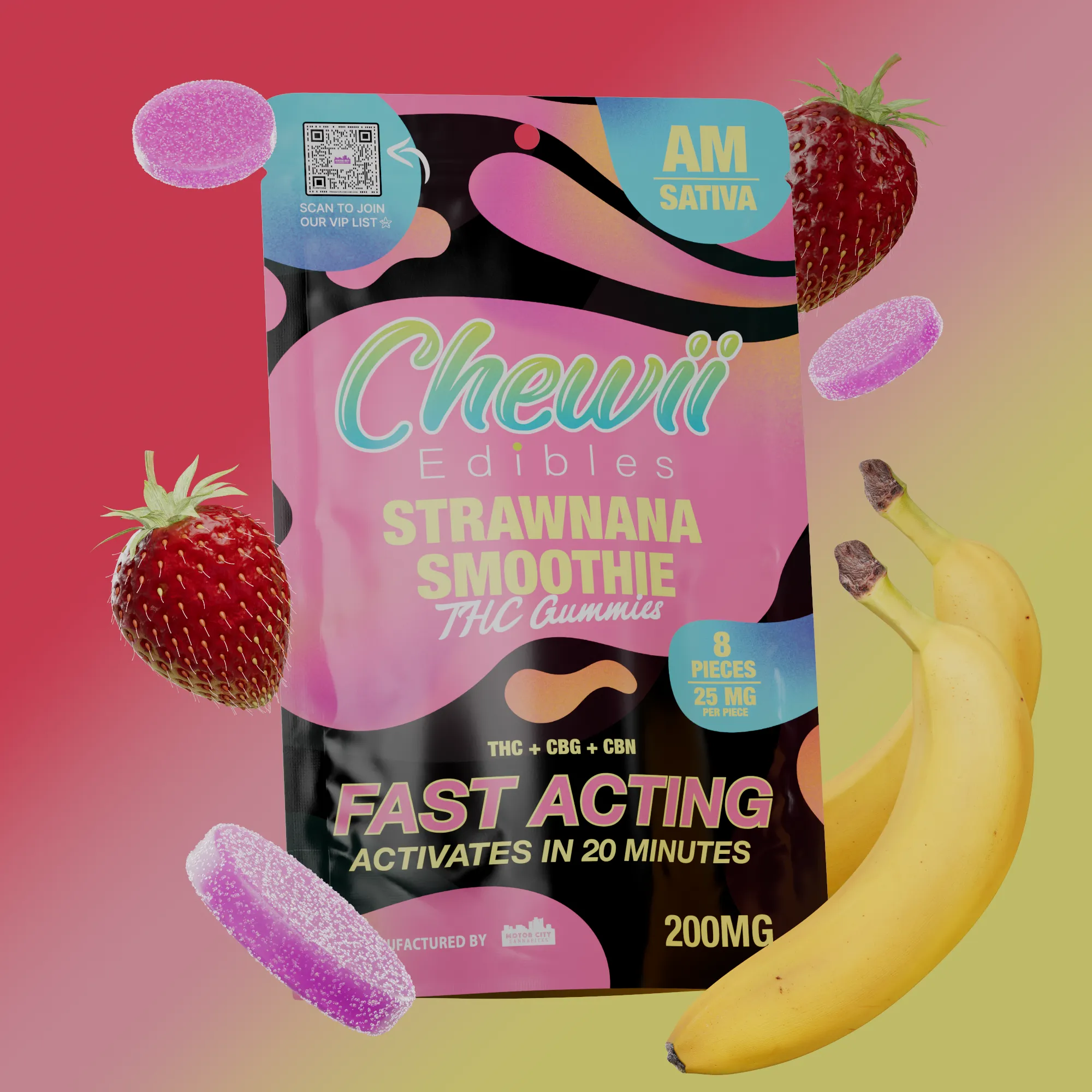 Strawnana Smoothie Gummies (S)